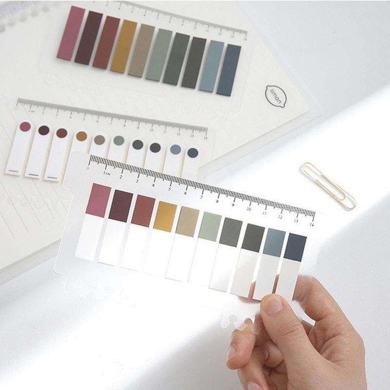 200 Sheets/Pcs PET Flags Tabs Page Markers Paper Index Bookmark Sticky Notes Office Supplies Stationery