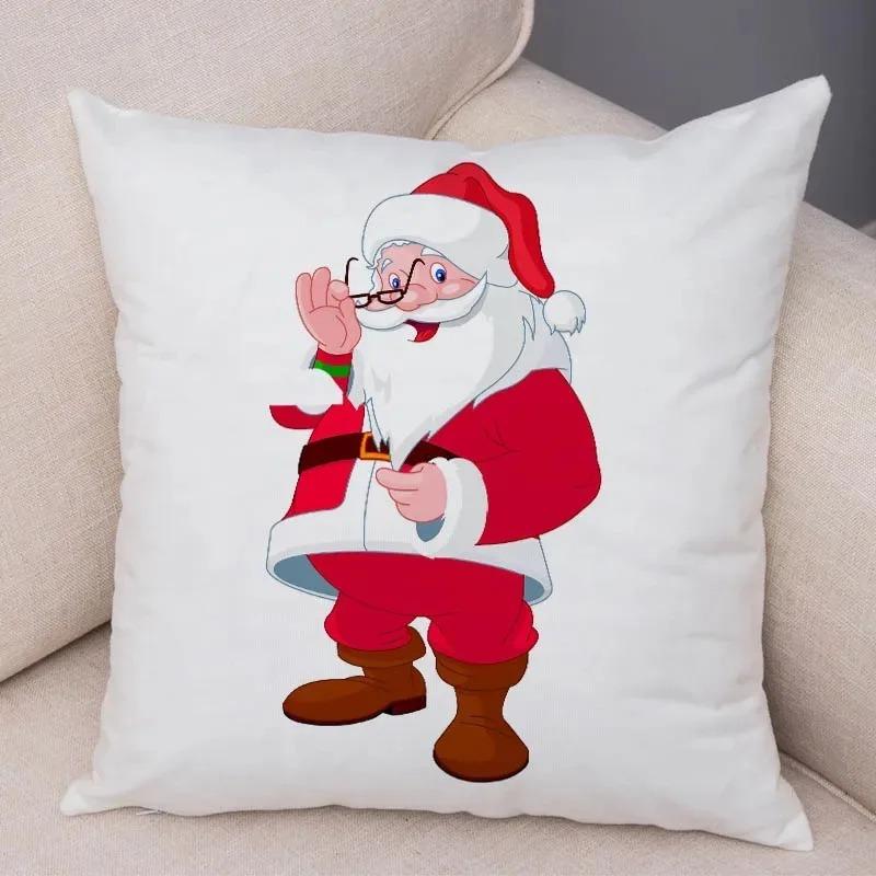

Наволочки с рождественской тематикой Аксессуары для автомобиля Офис Санта-Клаус Гостиная Диван Домашние наволочки 40x40cm