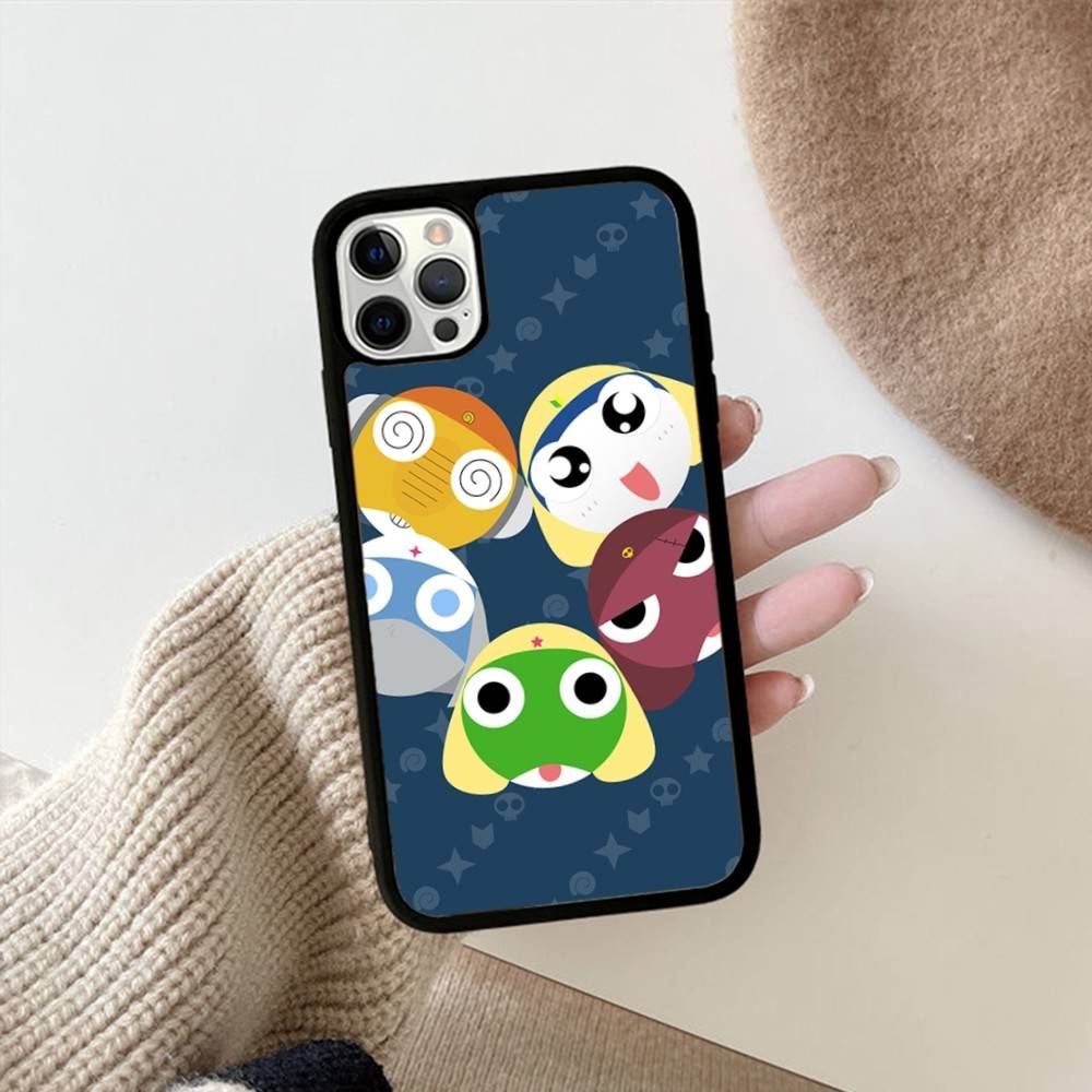 Keroro Frog Cool Gunsou Sergeant PC+TPU Phone Case For IPhone 17 16 15 14 PRO MAX 11 12 13 PLUS MINI Cover