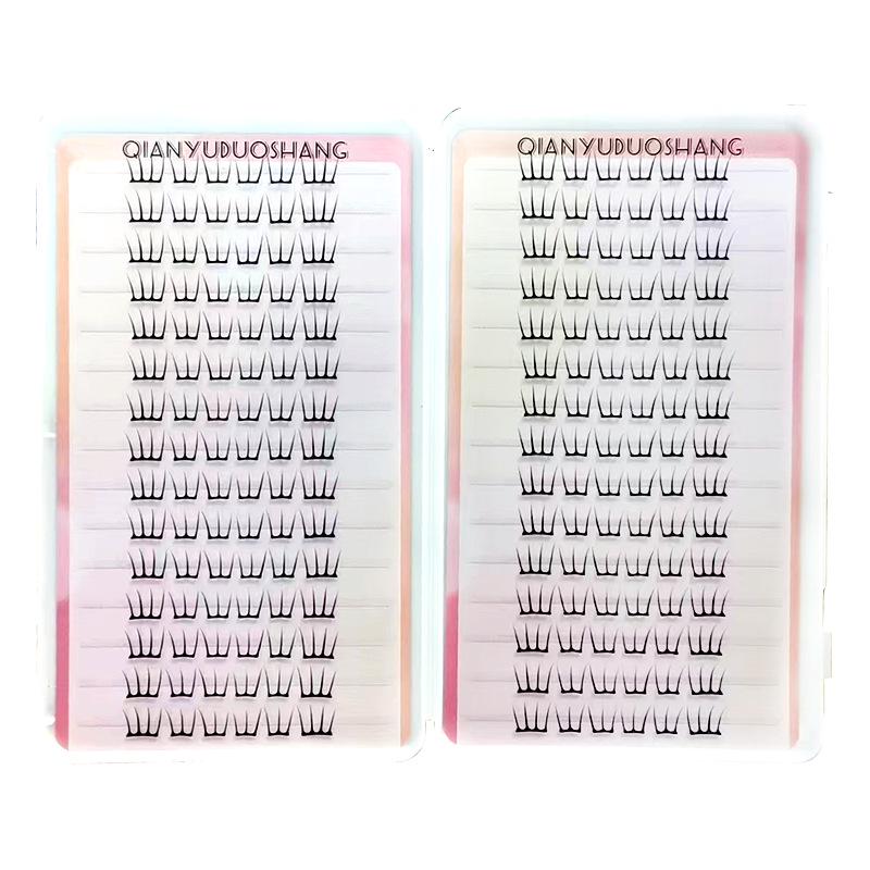 Korean Girl Group 2.0 Self-Adhesive False Eyelashes - Natural Style Clusters for Beginners