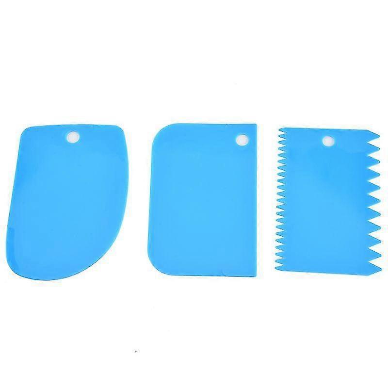 Dough Cutter Scraper - Plastic Cake Scraper Spatula Set Pastry Dough Fondant Cream Cake Edge Side Icing Smoother Cutters And Decorating Comb (6p