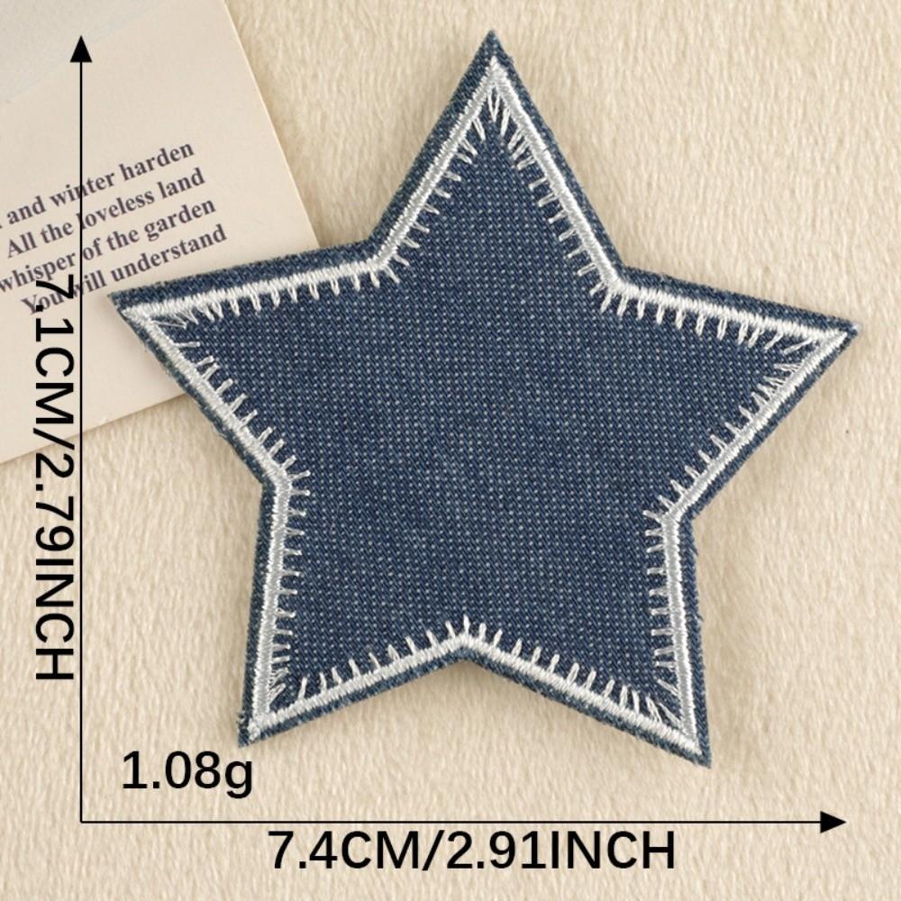Star Applique Iron-on Patches Fabric Patches Thermoadhesive Denim Patches Iron On Design Elbow Fabric Applique Patches