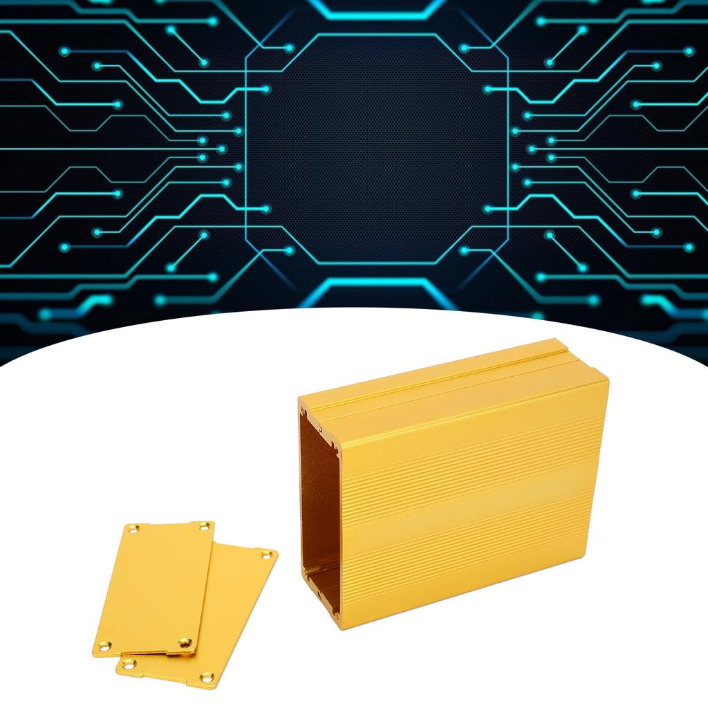 Split Type Housing Project Box Golden Enclosure Case Aluminium Alloy Waterproof for GPS Decoder Circ