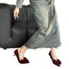 Fashion Elegant Woman Heeled Shoes 2025 Slip On Women's High Heels Fashion Dress Pumps Women Bow Tie Pointed Toe Thin Heels Solid Shoes