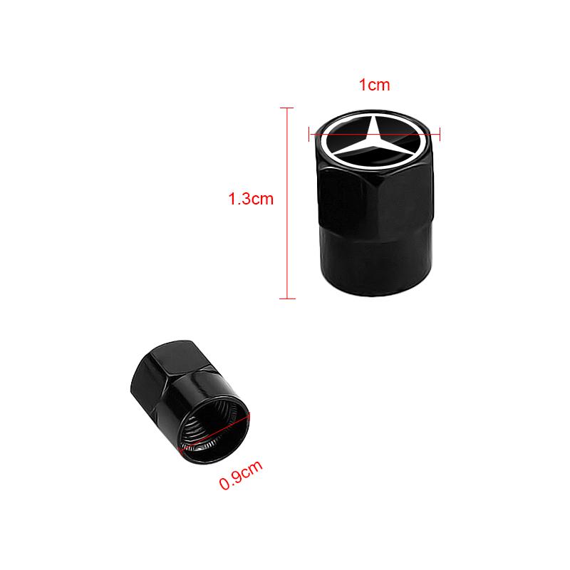 4 stk Bilhjul Dekk Bolt-in Ventilkapsler Merke Bil Tilbehør For Mercedes Benz W205 W177 W212 W213 W221 W220 W176 ML G63 E63 GT AMG