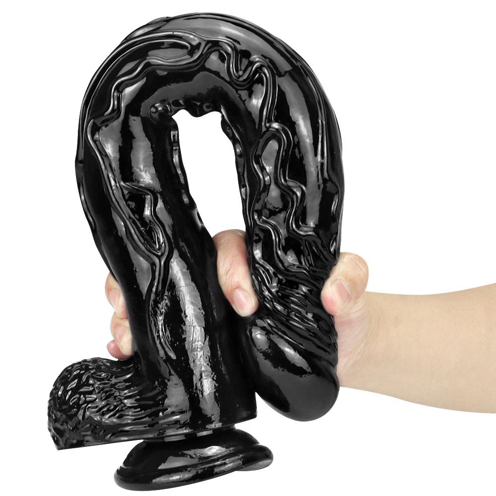 Duży czarny Dildo ogromny penis zabawki dla dorosłych korek analny realistyczny kutas Fisting kobieca dominacja damski masturbator BDSM