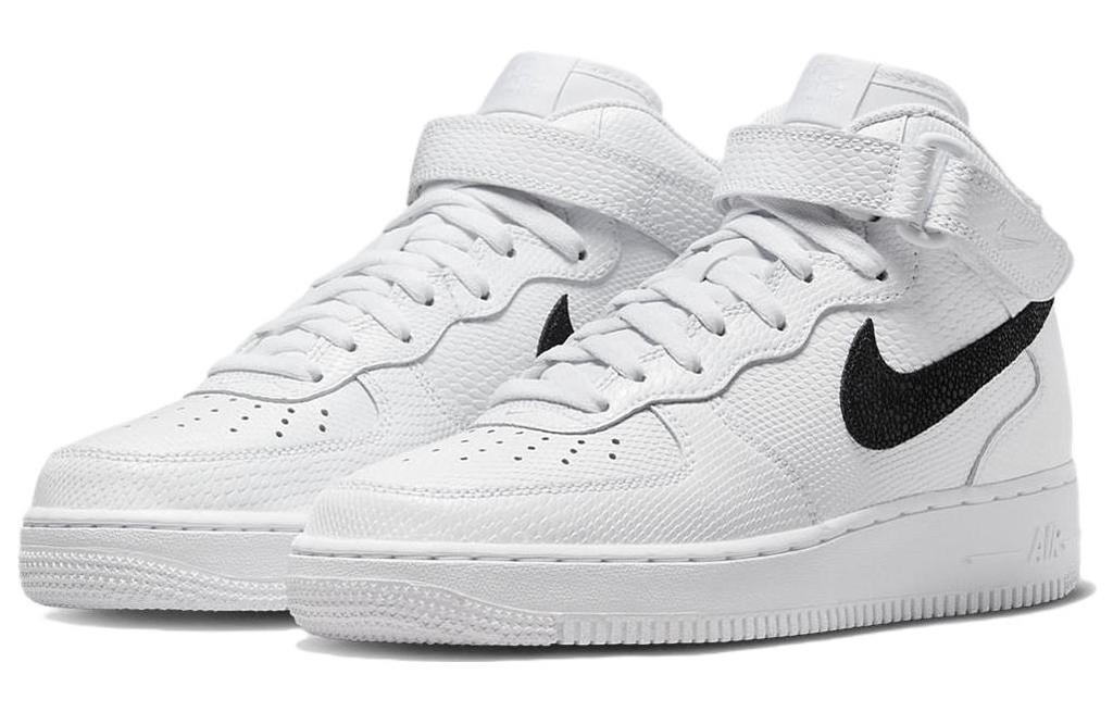 Nike Air Force 1 Mid '07 Snakeskin White Black Women's DZ5211-100