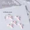 5 Pcs Bow Metal Silk Ribbon Spray Nail Art Charms - Cute French Bowknot Decorations