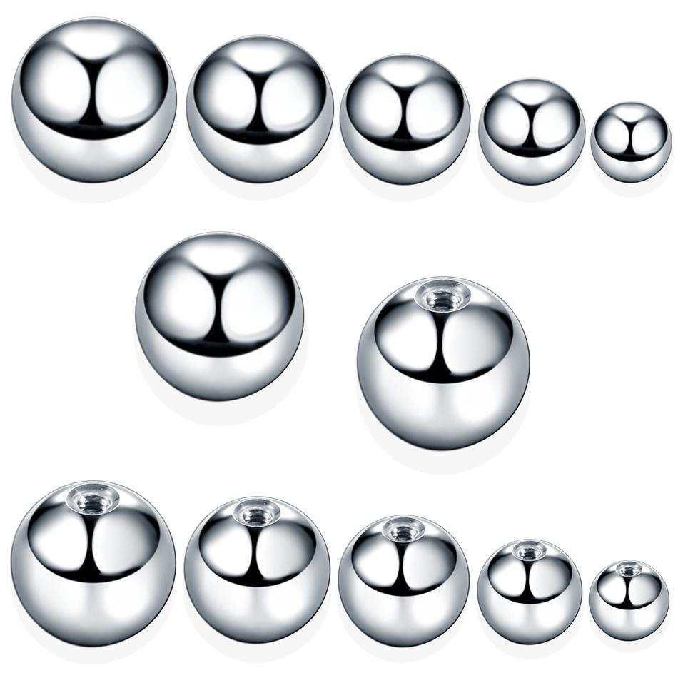 100pcs/lot Steel Earring Barbell Nipple Labret Piercings Nose Ring Eyebrow Piercings Screw Ball Replacement Accessories