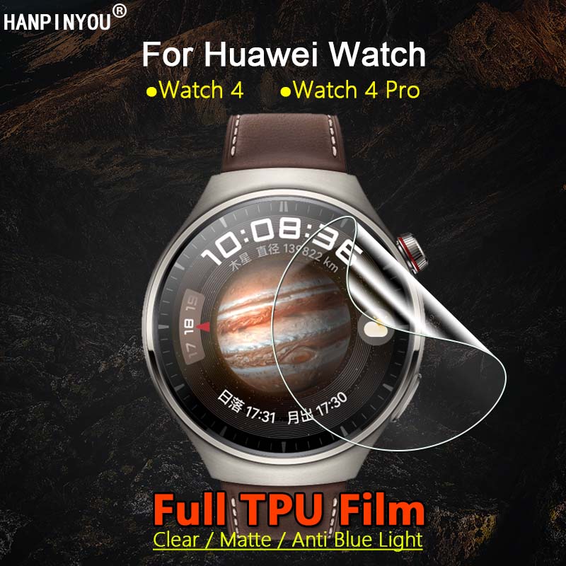 

2 шт. для Huawei Watch 4 3 Pro SmartWatch, прозрачная/матовая/защита от синего света, мягкая гидрогелевая пленка из ТПУ, защитная пленка для экрана-не стекло