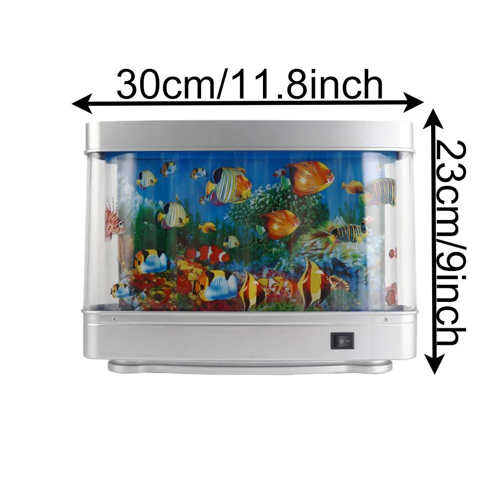 Lumière décorative pour aquarium de bureau, lumière décorative dynamique pour aquarium USB, ornements décoratifs à thème pour aquarium, dynami