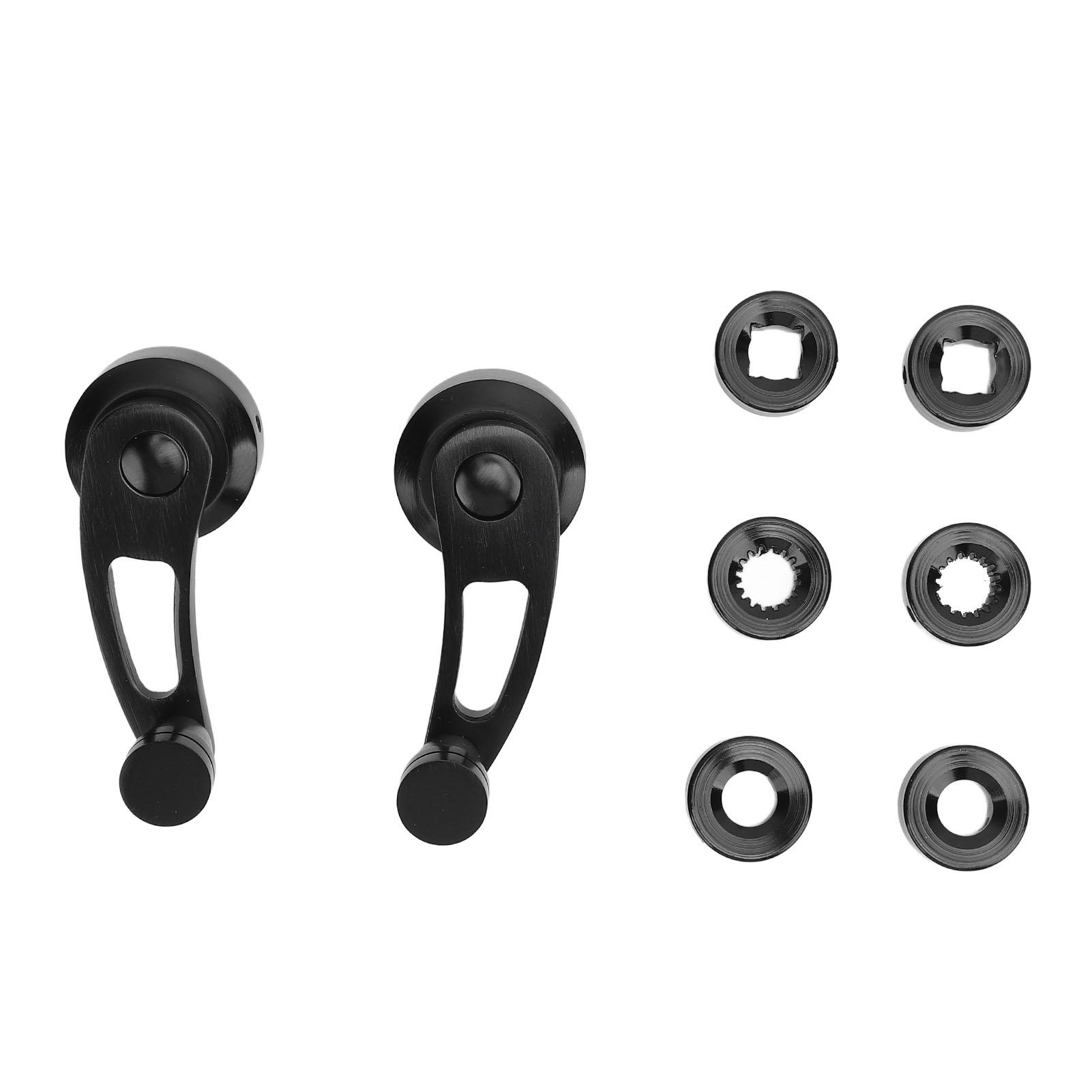 

3 Inch Car Door Crank Handle Black Aluminum Alloy Comfortable Grip Auto Retro Door Handles Set Replacement for Mustang