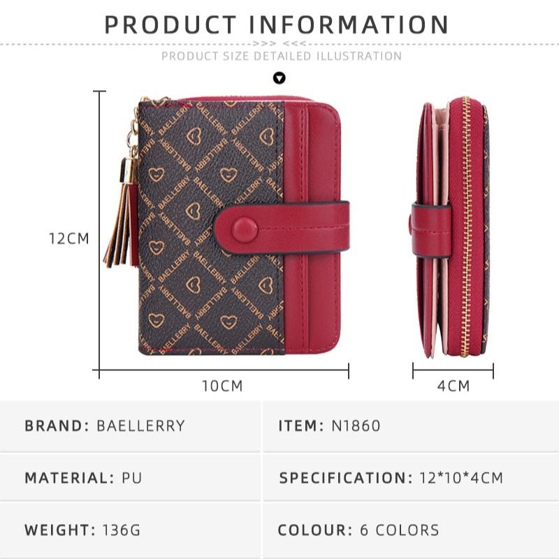 Damski Krótki Portfel Patchworkowy Drukowany w Kratę Portfel Wiele Przegródek na Karty Składany Zapinany na Zatrzask Etui na Banknoty Zapinana na Zamek Kieszonka na Monety Skórzany PU Uchwyt na Karty