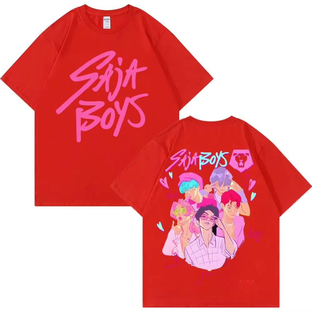 

K-Pop Anime Demon Hunters Saja Boys Classic T-shirt Women s Fashion Creativity Popular T Shirt Loose Cotton Casual T Shirts 4XL