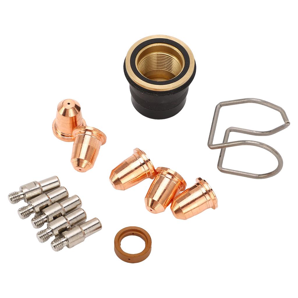 13Pcs Welding Torch Accessories Electrode Nozzle Tip Kit with Bracket for S45 Plasma Cutting