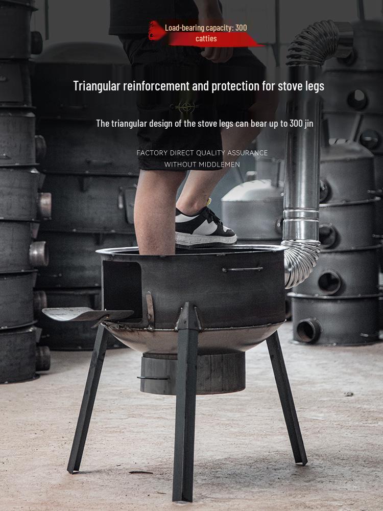 Smokeless Outdoor Firewood Stove for Camping and Home Use