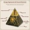 Piramide Nubiana di Pirite per Ricchezza, Prosperità e Successo | Piramide di Pietra Magnete Dorato per Denaro Energizzata per Vastu, Feng Shui e Abbondanza