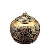 Brass High-end Nine Dragon Tea Leaf Canister Sealed Dry Goods Grain Storage Box Moisture-proof Storage Jar Ornament