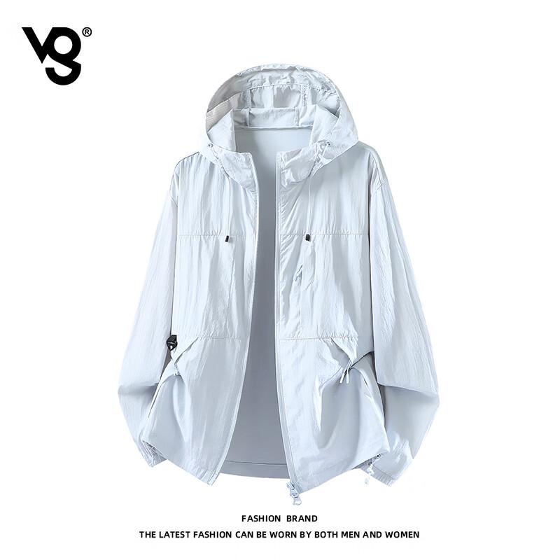 VUUG Men's Hooded Ice Silk UPF 50+ Sun Protection Jacket