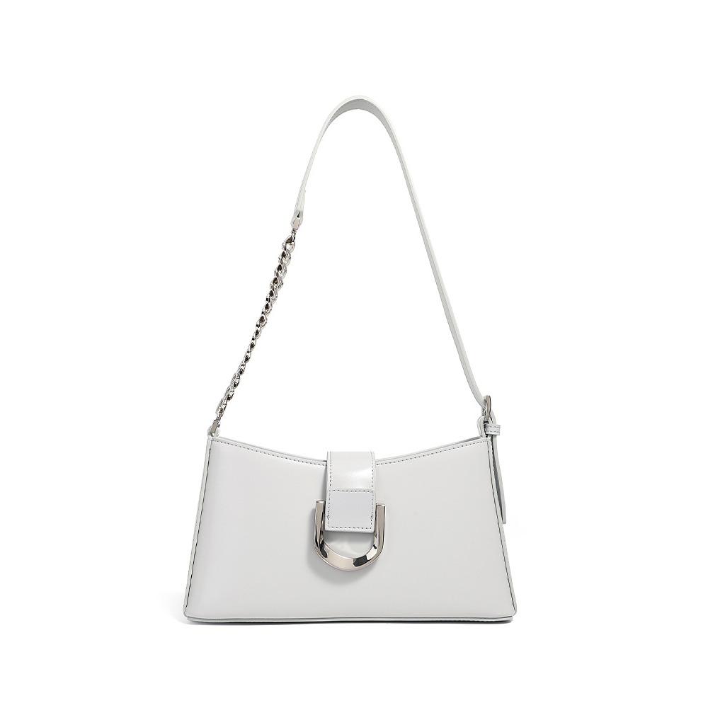 Premium Commuter Underarm Women's Bag Versatile Fashion Shoulder Cowhide Bag Baguette Messenger Bag