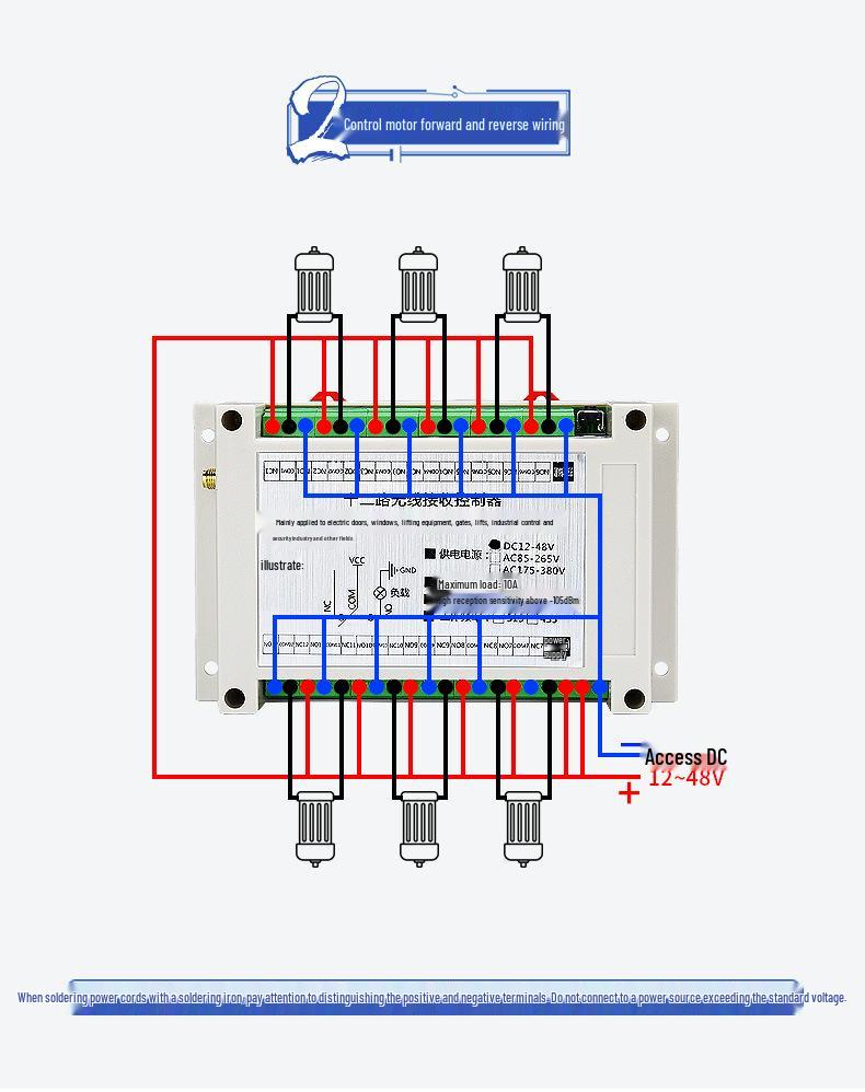 FSK Series 8-Channel DC Wireless Remote Control Switch (12-36V)