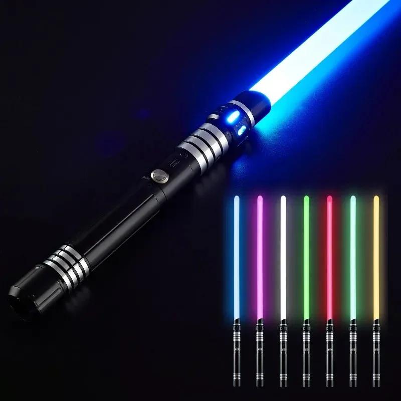 Upgraded Version Gravity Sensing Lightsaber 2 In 7-color Metal Laser Sword Rechargeable Toy Party Glow Swords Txqsaber