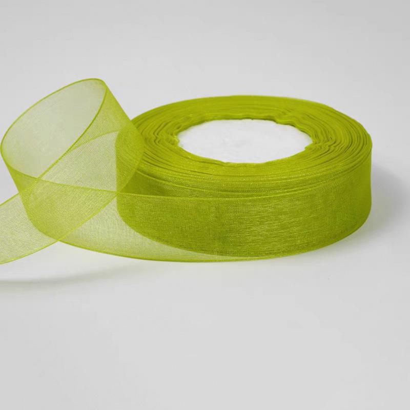 50yards Braided Hair Ribbon Binding Bow Ties DIY for Gift Wrapping 2.5cm Floral Bouquet Decorative Tulle Ribbon