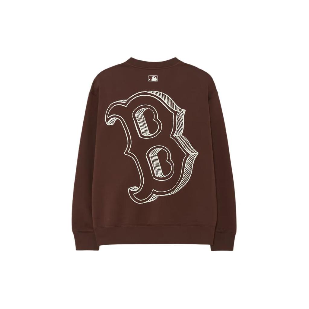 New MLB Overfit Boston Red Sox Sweatshirts Unisex Brown 3AMTB0434-43BRD