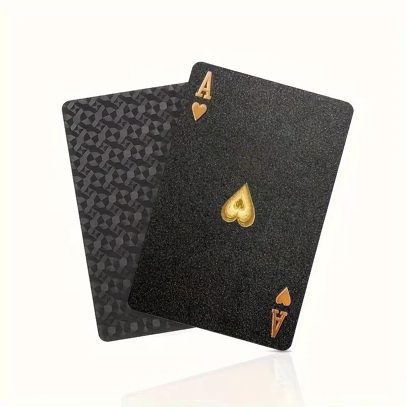 

Color Black Gold Playing Card Game Card Group Waterproof Poker Suit Magic Dmagic Package Board Game Gift Collection чёрный