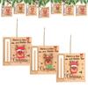 3PCS Christmas Wallet Holders Christmas Money Dispenser Wooden Decor Ornament For Kids Children Christmas Tree Holiday