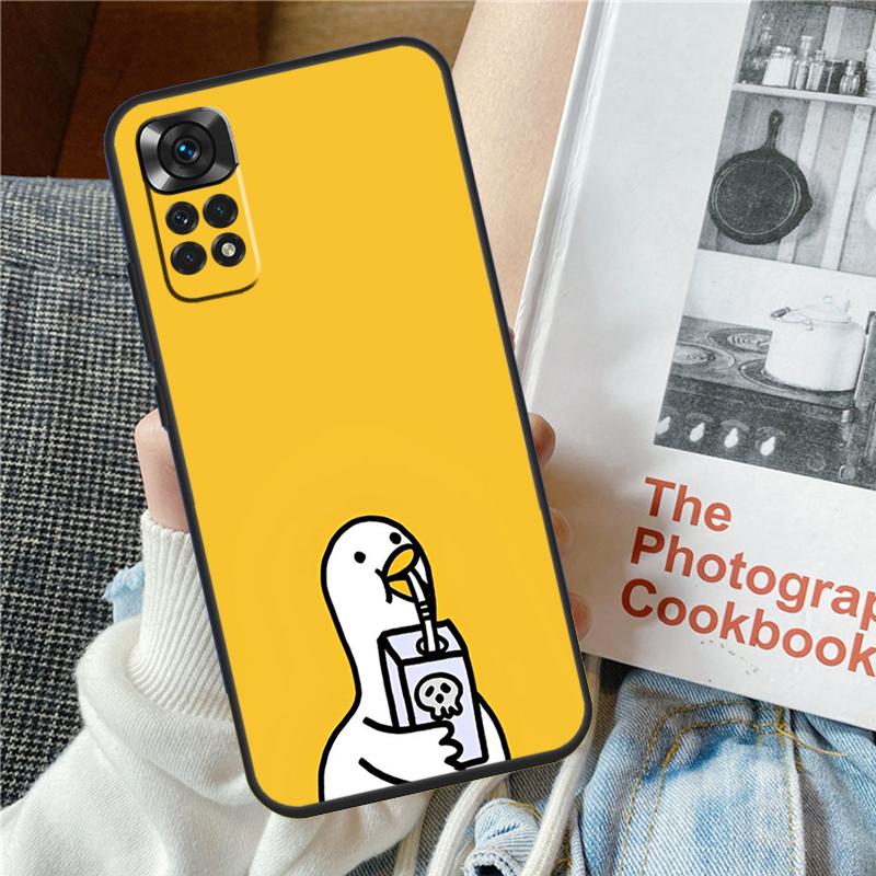 Cartoon Duck Knife Case For Xiaomi Redmi Note 11 8 9 10 12 Pro 12S 11S 10S 9S Redmi 12 9C 10C 12C 13C Cover