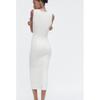 Spring and Summer New Women's Clothing Round Neck Sleeveless Open Design Stretch Work Clothing Midi Skirt Dress 5584370