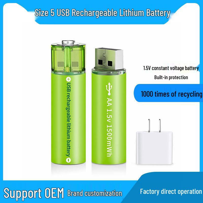 USB Fast Charge Size 5 Lithium Battery for Toy Cars and Mice - Durable and Rechargeable