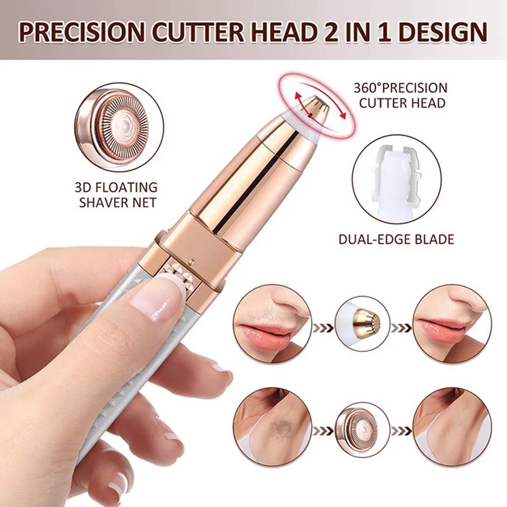 Epilator Face Hair Removal Lipstick Shaver Electric Eyebrow Trimmer Women's Hair Remover Mini Shaver Epilator for Women