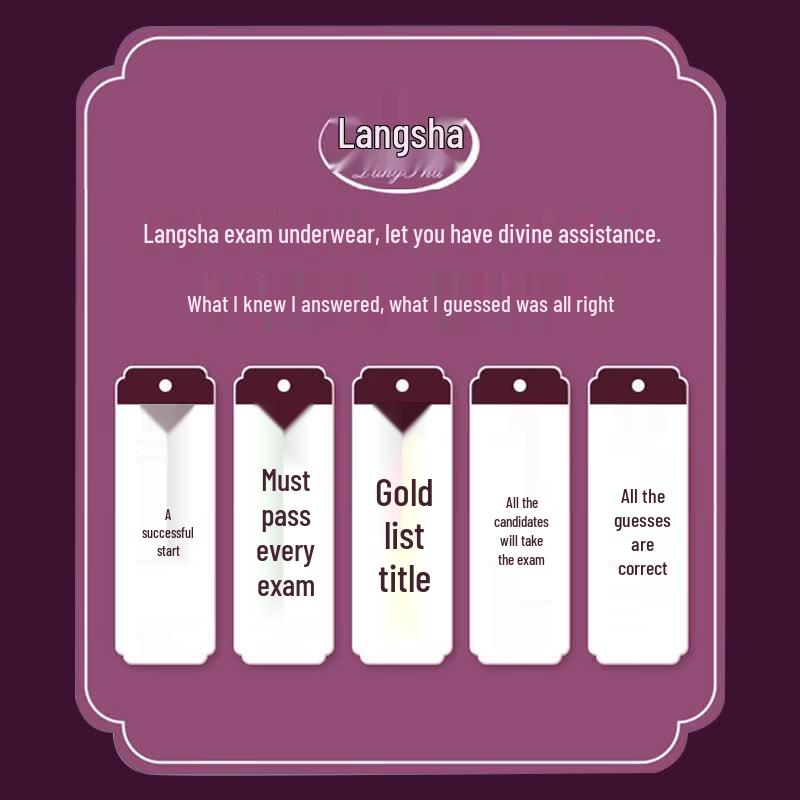 Langsha Men's Purple Cotton Exam Success Boxer Briefs