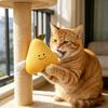 Jouet pour animal de compagnie avec papier sonore intégré Design de jouet Peluche douce Résistance à la morsure Jouet de dentition Forme de fruit mignonne Jouet à mâcher interactif pour chats et chiens