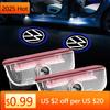 Hot 2pcs HD Led Welcome Light Car Door Projector Lamps Car Accessories For Volkswagen Golf-6 7 4 5 POLO Passat B5 B6 B7 T4 T5 Ti