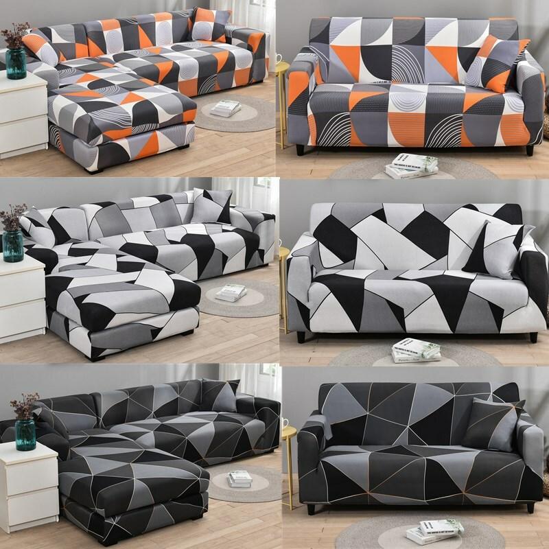 Sofa Cover Stretch Chair Sofa Covers Elastic Sofa Cover for 1-4 Seater L Shape