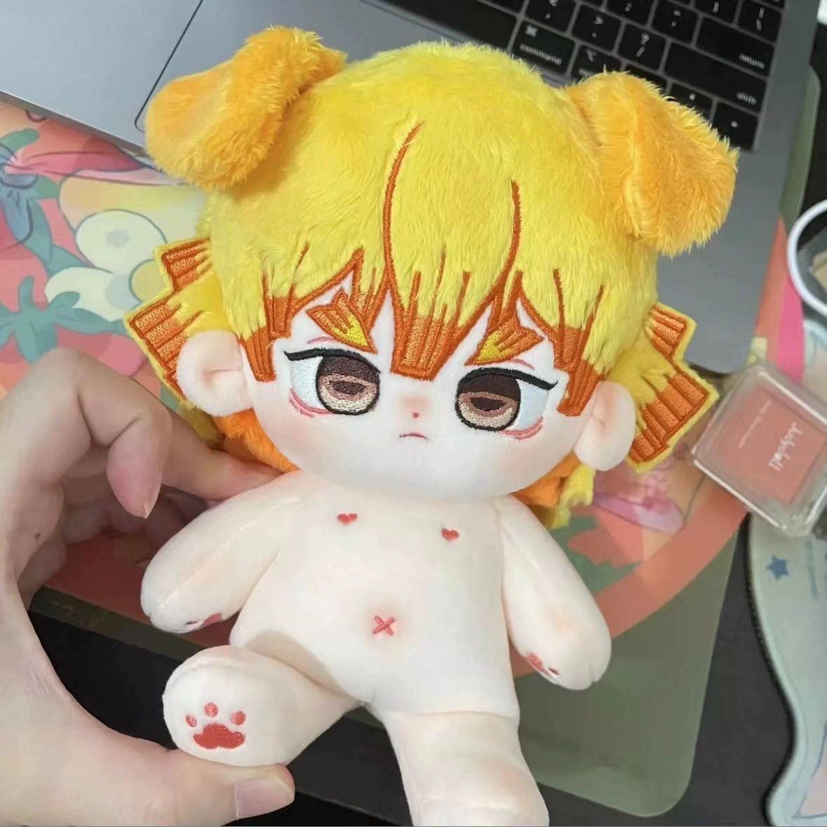 Demon Slayer Cute Agatsuma Zenitsu Kawaii Doll Toys Birthday Gift