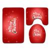 Christmas Bathroom Floor Mat Toilet Three-Piece Set