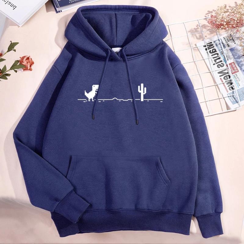 Malfunction Little Dinosaur Hoody Men Women New Thicken Pullover Hoodie Cute Pocket Sweatshirt Autumn Warm O-Nec Hoody