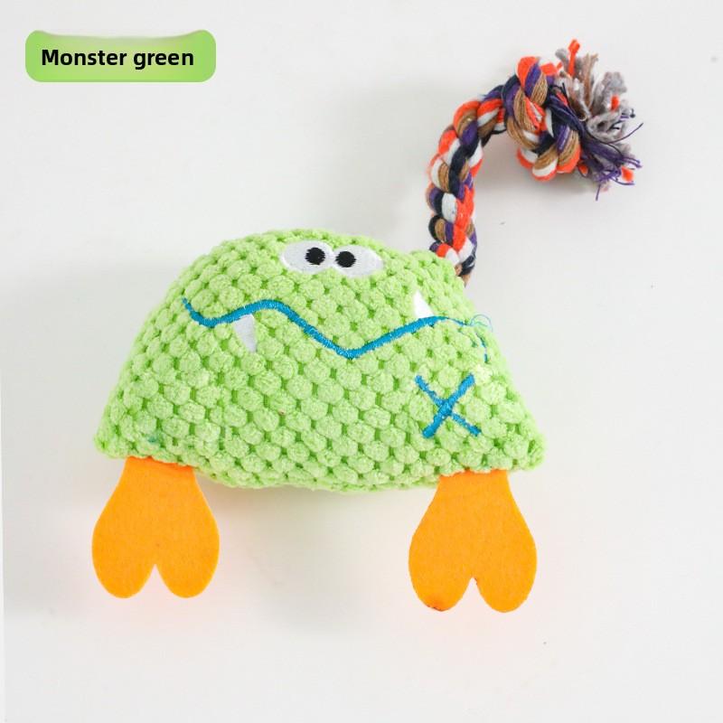 Hund Geräusche machendes Spielzeug - Reißfestes Samt Plüsch Baumwollseil Spielzeug für Unterhaltung und Entspannung.