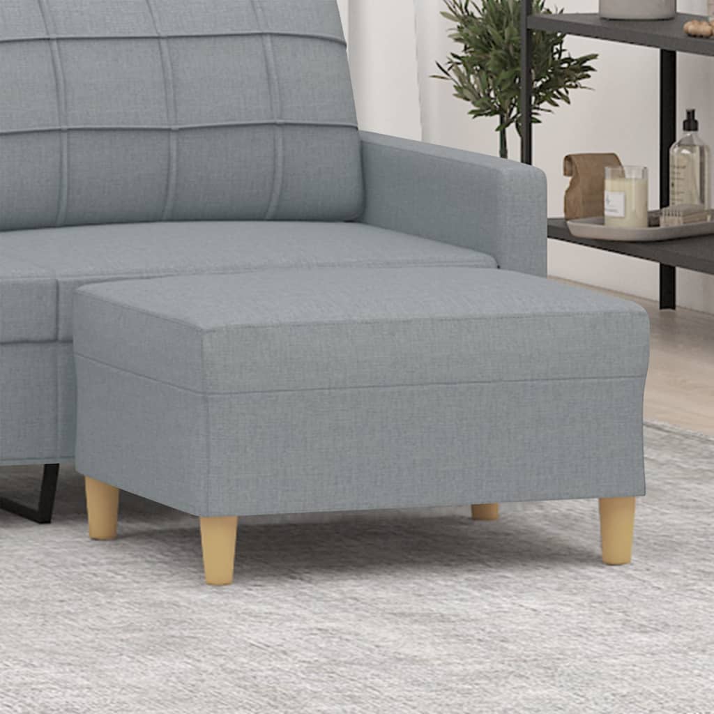 Footstool Light Grey 70x55x41 Cm Fabric