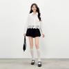Sweet Lace-Trimmed Turn-down Collar Blouse