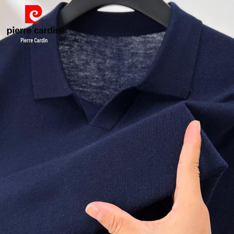 Pierre Cardin Men's Machine Washable Cashmere Blend Polo Knit Sweater