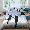3D Basketball Duvet Cover King For Teen Boys Kids Fire Water Sports Bedding Set Ball Game Quilt Cover With Pillowcase
