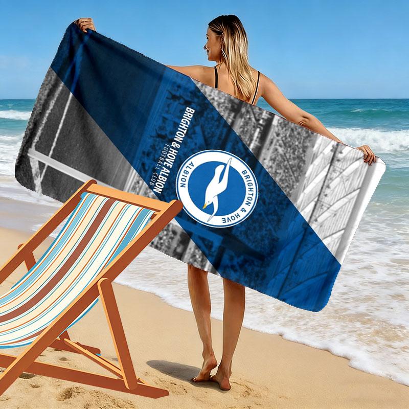 Asciugamano da Spiaggia Brighton & Hove Albion, Asciugamano Grande Morbido Asciugatura Rapida per Spiaggia Campeggio Nuoto