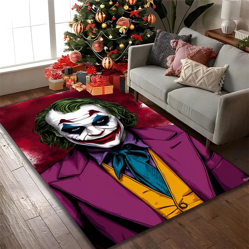 [JOKER Printed Carpet] Non-slip Office Rug, Cozy Area Carprt for Living Room Use, Soft Home Sofa Chair Mat