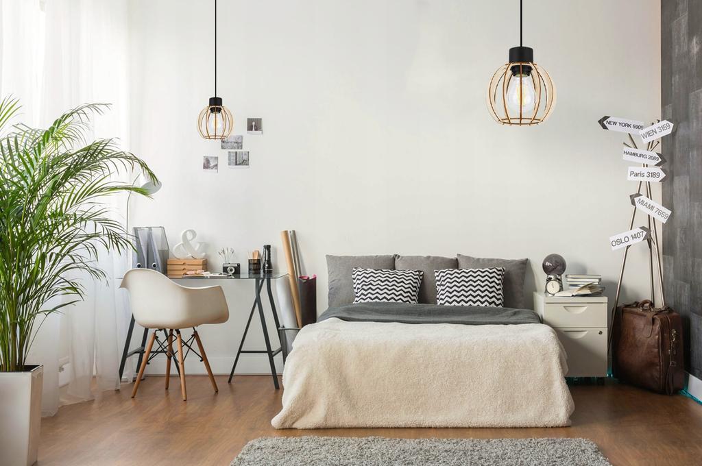 MODERN WOODEN LED CEILING HANGING LAMP