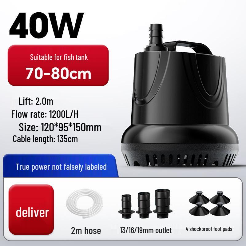Silent Submersible Fish Tank Pump: Small Bottom Suction & Water Circulation Filter